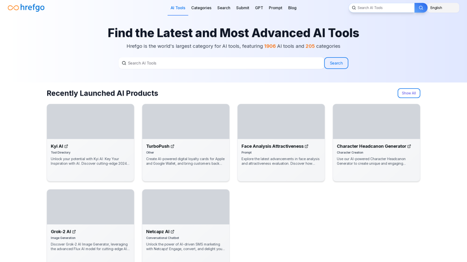 Finden Sie die neuesten und fortschrittlichsten KI-Tools - Hrefgo