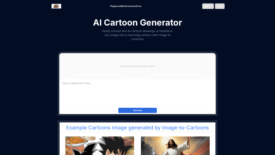 AI Cartoon Generator | Image to Cartoon Tool | Create Cartoon Characters