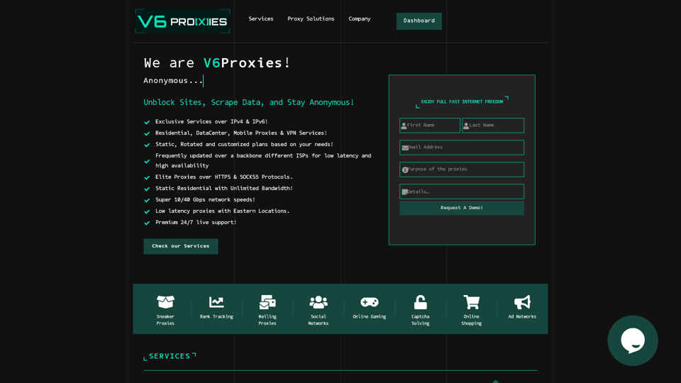 V6Proxies: Buy IPv4 & IPv6 Proxies | Proxy Service Provider