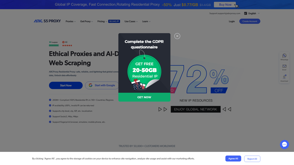 ABCproxy | Fournisseur leader mondial de proxies IP résidentiels