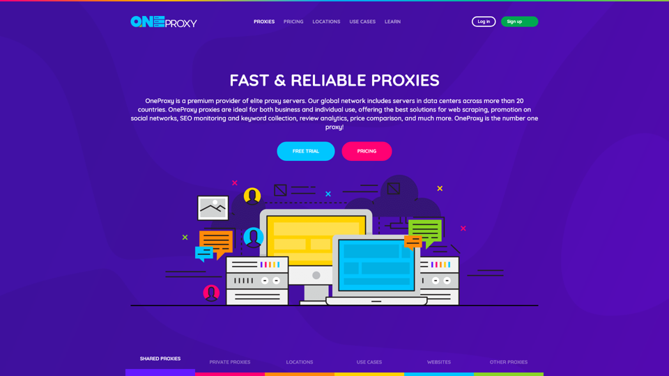 OneProxy: Achetez des serveurs de proxy - Prix à partir de 0,06 $ par IP