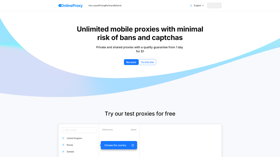 Purchase Mobile Proxies - Affordable Rotating 5G, 4G, LTE Proxies Online at proxy.io