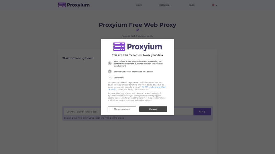 Proxy web gratuito - navegue rápido e anonimamente