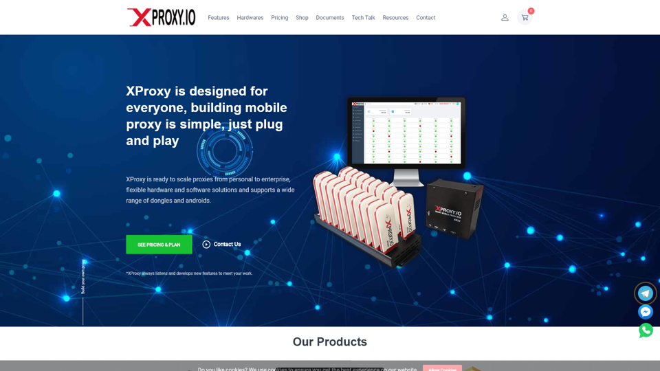 XProxy - Créez vos propres proxys mobiles - Accueil