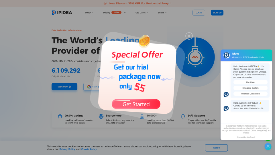 The world's best HTTP proxy service provider-IPIDEA Proxy IP