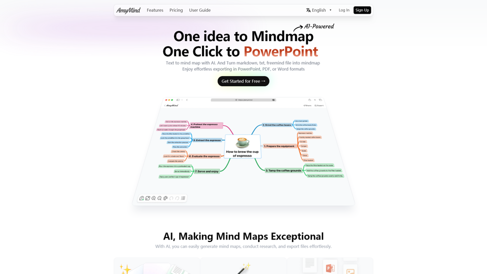 AmyMind - AI Mind Mapping App