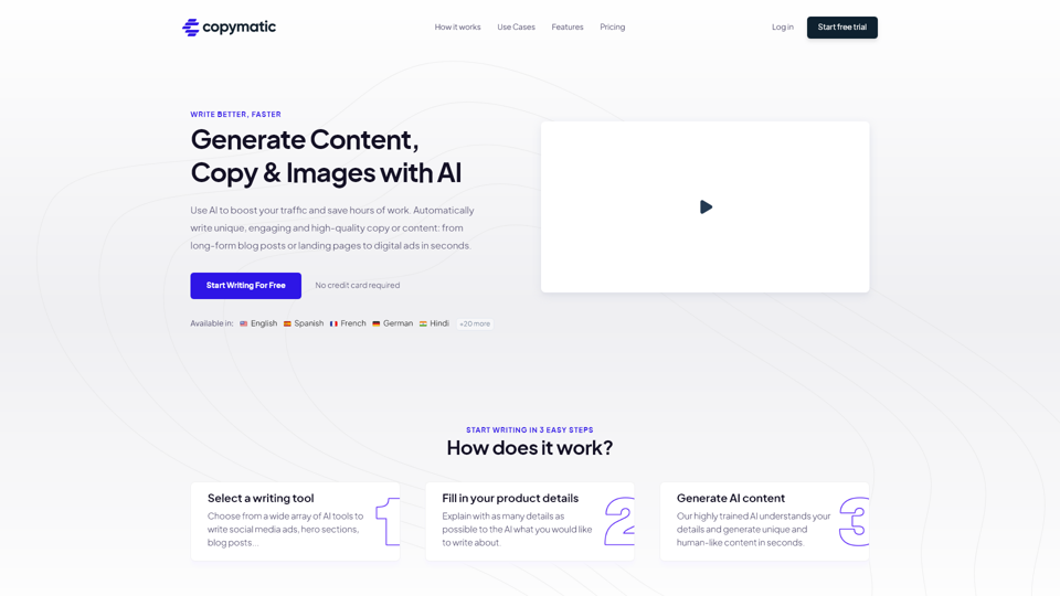 AI Copywriter & Content Writer - Copymatic