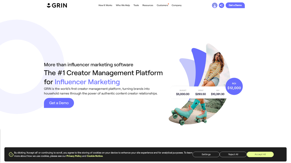 GRIN : La plateforme de marketing d'influence n°1