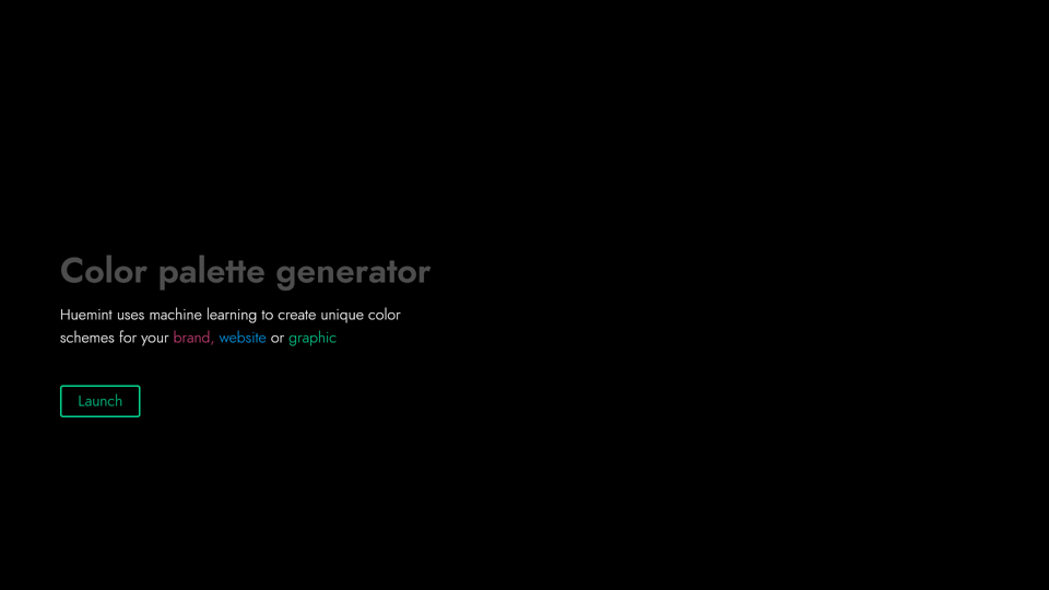 Huemint - Генератор цветовых палитр на основе ИИ