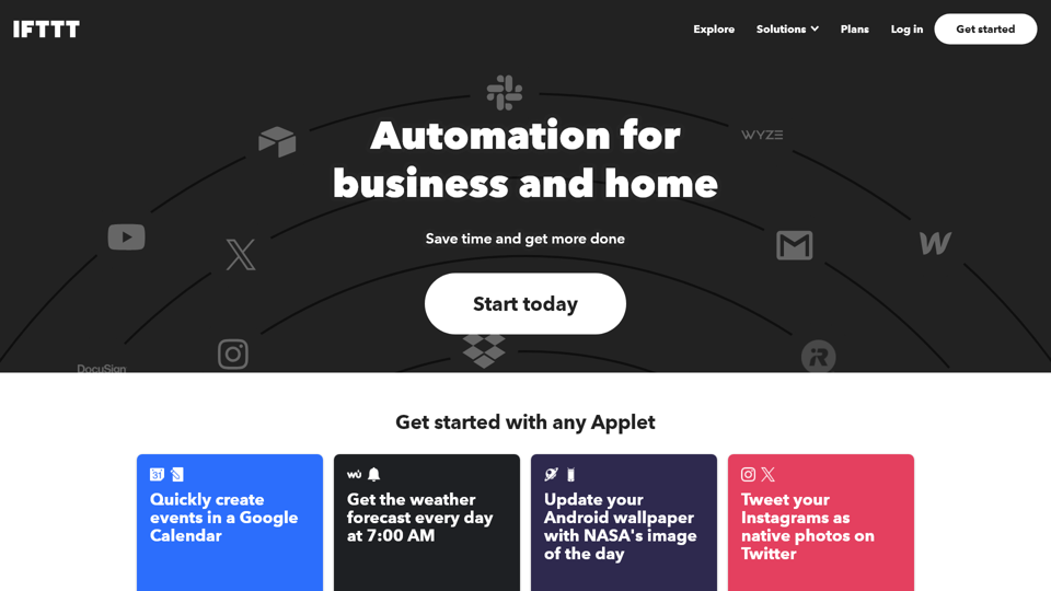 IFTTT - Automatiza negocios y hogar