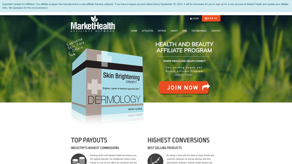 Health and Beauty Affiliate Programs by MarketHealth.com