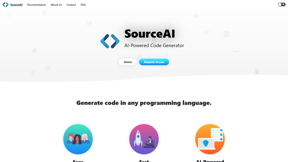 SourceAI | AI 驅動的程式碼生成器