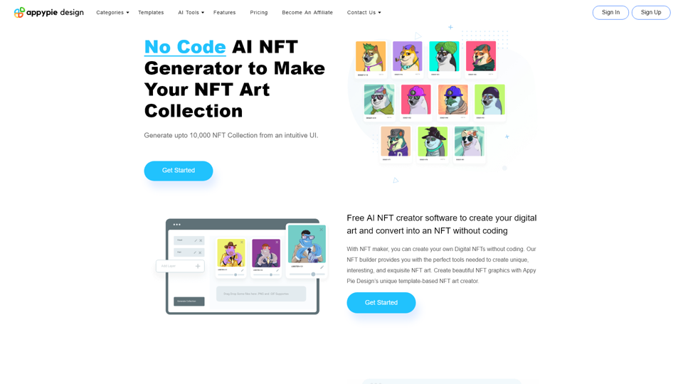 Generador de NFT con IA - Creador de NFT para crear tu colección de arte NFT