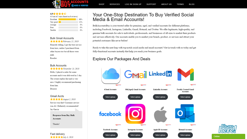 Buy Phone Verified Bulk Accounts | Gmail, Twitter, Facebook, Linkedin