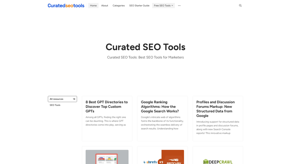 Curated SEO Tools