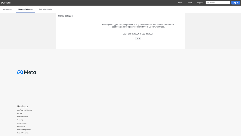 Sharing Debugger - Meta for Developers