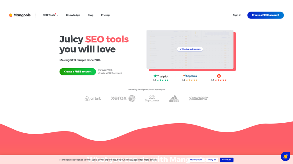 Free & Juicy SEO Tools You Will Love | Mangools