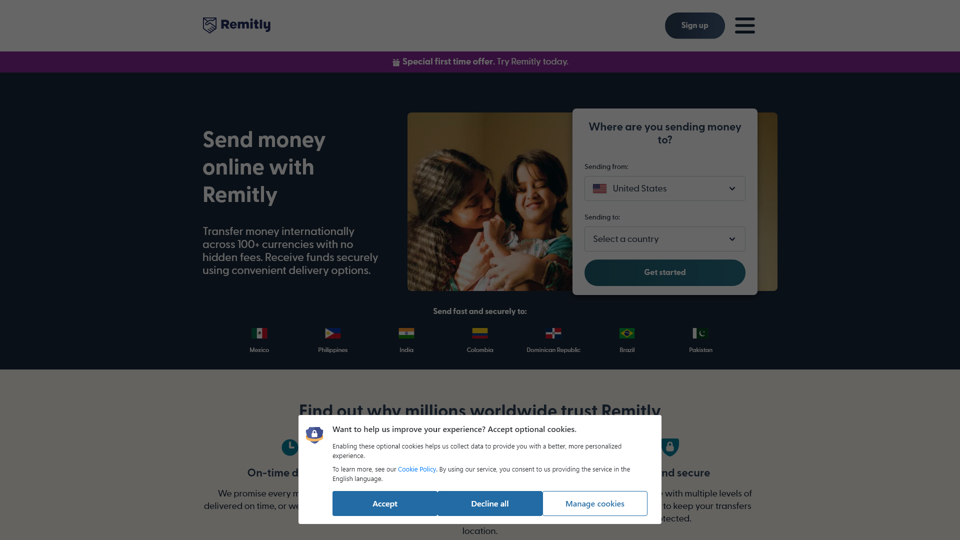 Remitly - Send and receive money online from the United States