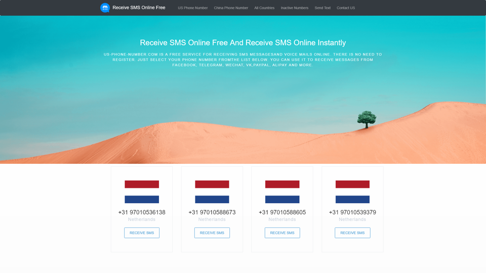 接收短信，免费短信，在线免费接收短信，美国电话号码，免费电话号码 - US-Phone-Number.Com