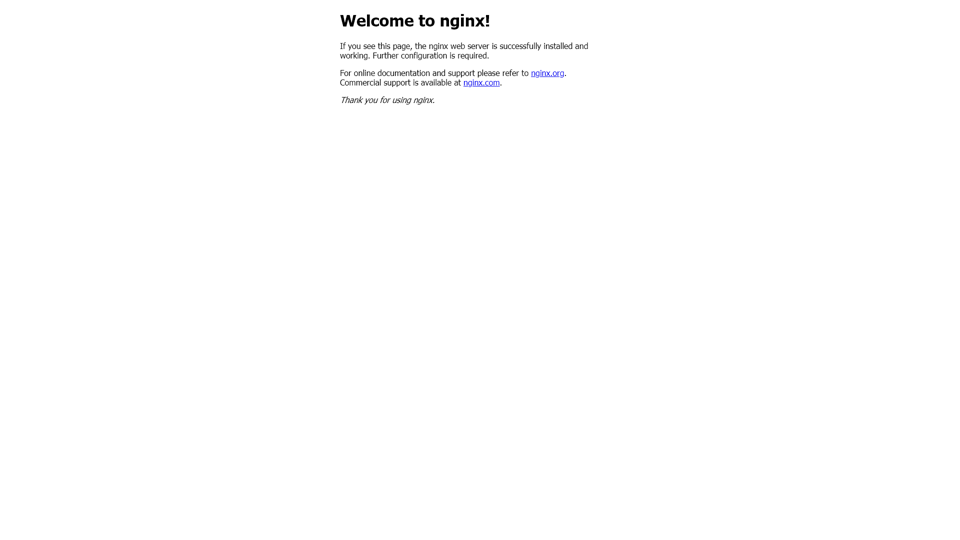 Welcome to nginx!