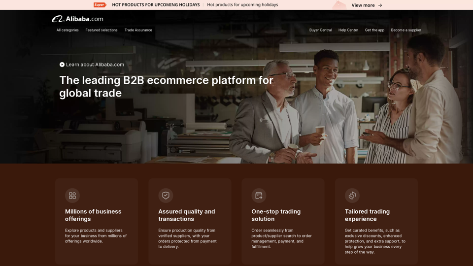 Alibaba.com: Fabricantes, Fornecedores, Exportadores e Importadores do maior marketplace B2B online do mundo