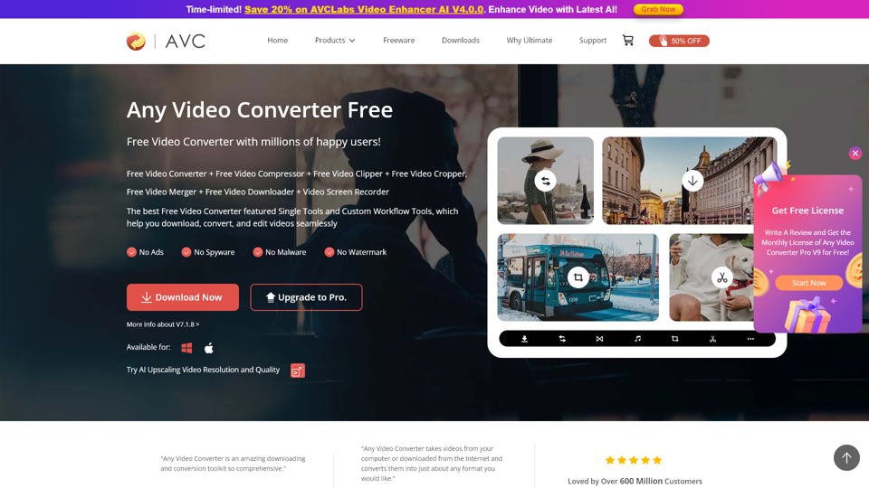 Any Video Converter Free: Convierte Videos a MP4, MP3 y Otros Formatos Populares de Forma Gratuita