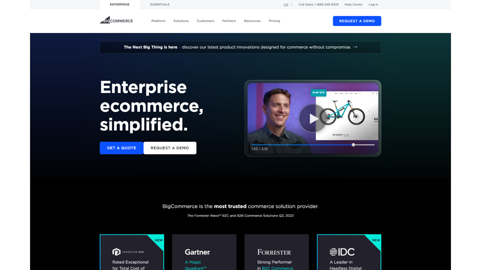 Enterprise ecommerce, simplified. | BigCommerce