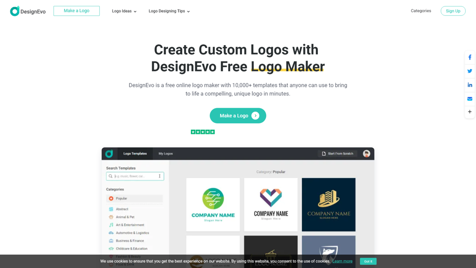 Creador de Logotipos Gratuito, Crea Diseños de Logotipos Personalizados en Línea – DesignEvo