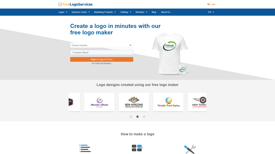 FreeLogoServices | Crie um Logotipo com Nosso Criador de Logotipo Grátis em Minutos