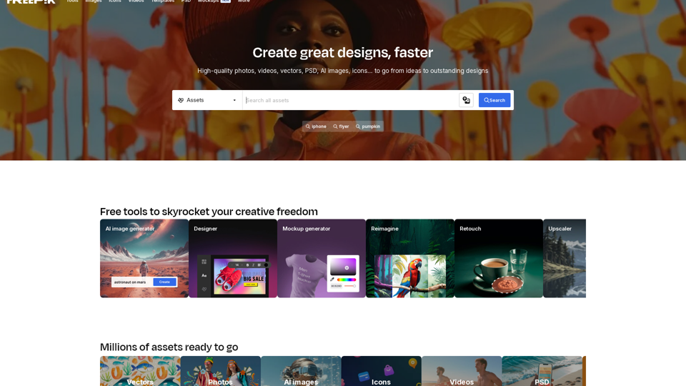 Freepik | Create great designs, faster