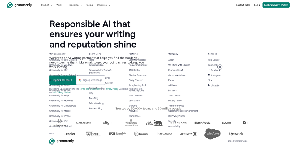 Grammarly: Assistência de Escrita AI Gratuita