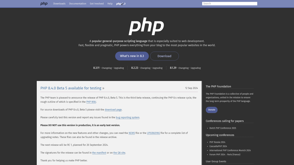 PHP: ハイパーテキストプリプロセッサ