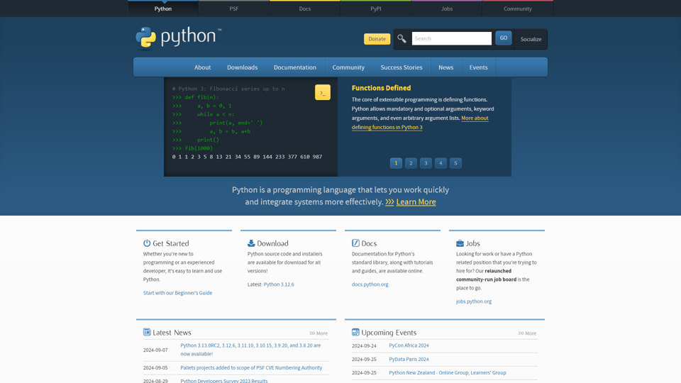 Bienvenido a Python.org