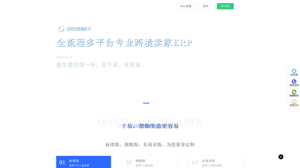 千易ERP-智慧跨境电商合作伙伴  
Qianyi ERP - Socio de Comercio Electrónico Transfronterizo Inteligente