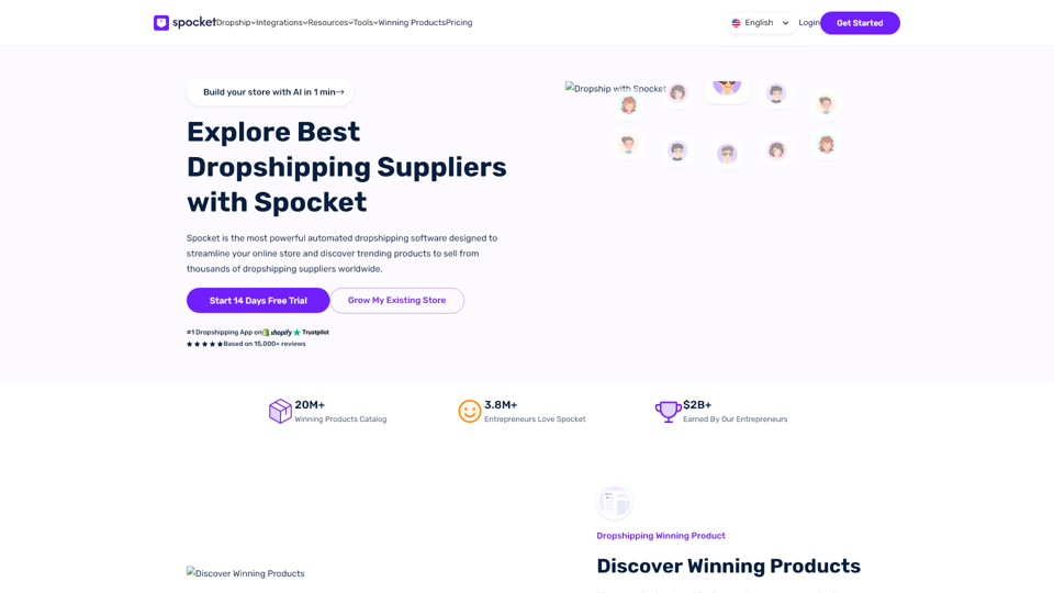 Meilleurs fournisseurs de dropshipping pour les produits US + UE | Spocket