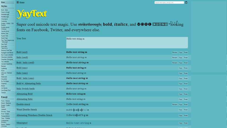YayText：适用于 Facebook、Twitter 等的文本样式工具。