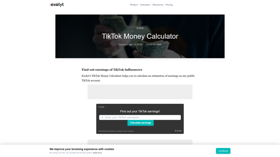 Calculadora de Dinero de TikTok | Exolyt