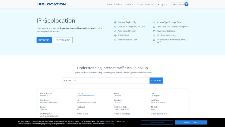 Dirección IP a Ubicación IP e Información de Proxy | IP2Location