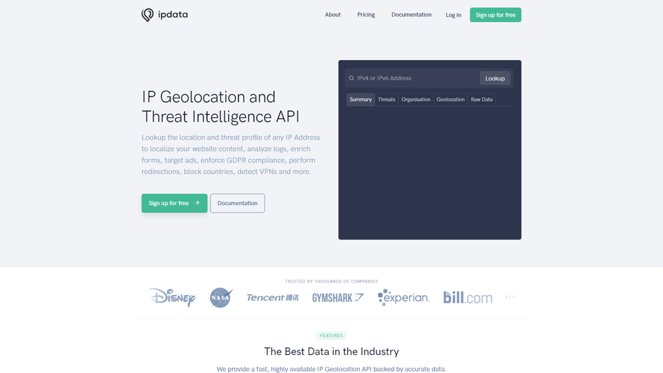 API de géolocalisation IP | 20 milliards+ de requêtes traitées - ipdata