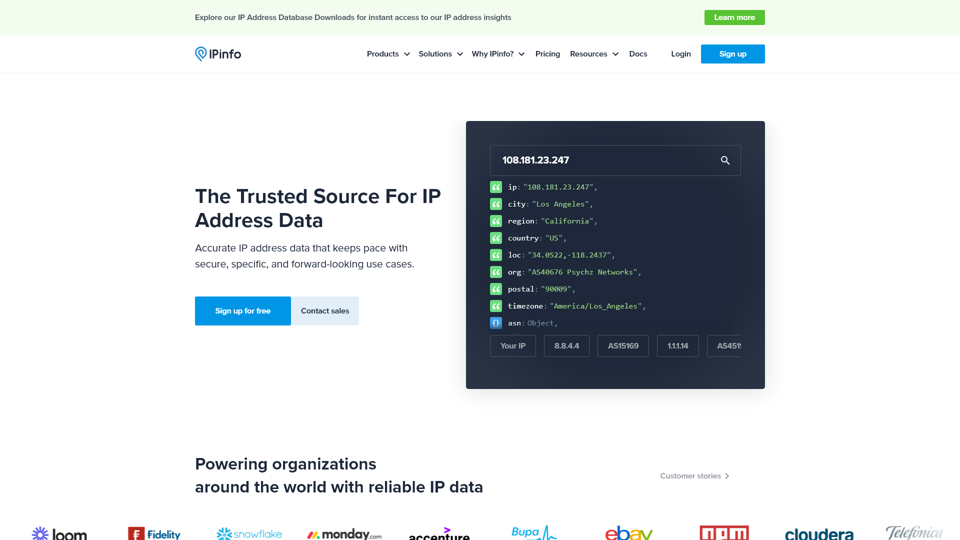 Trusted IP Data Provider, from IPv6 to IPv4 - IPinfo.io