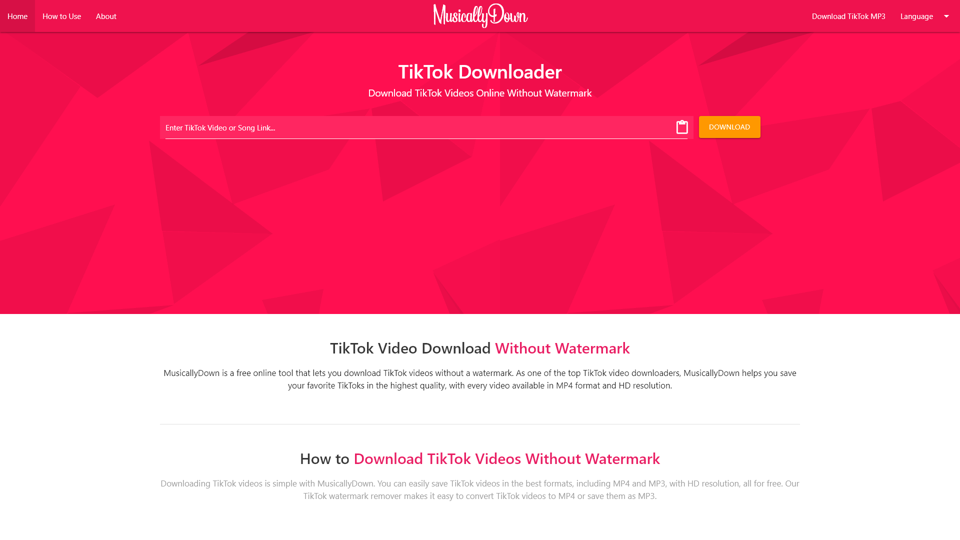 TikTok Downloader | Download TikTok Video Without Watermark Online