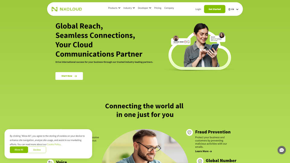 SMS Messaging, Voice, WhatsApp Business, Number | NXCLOUD