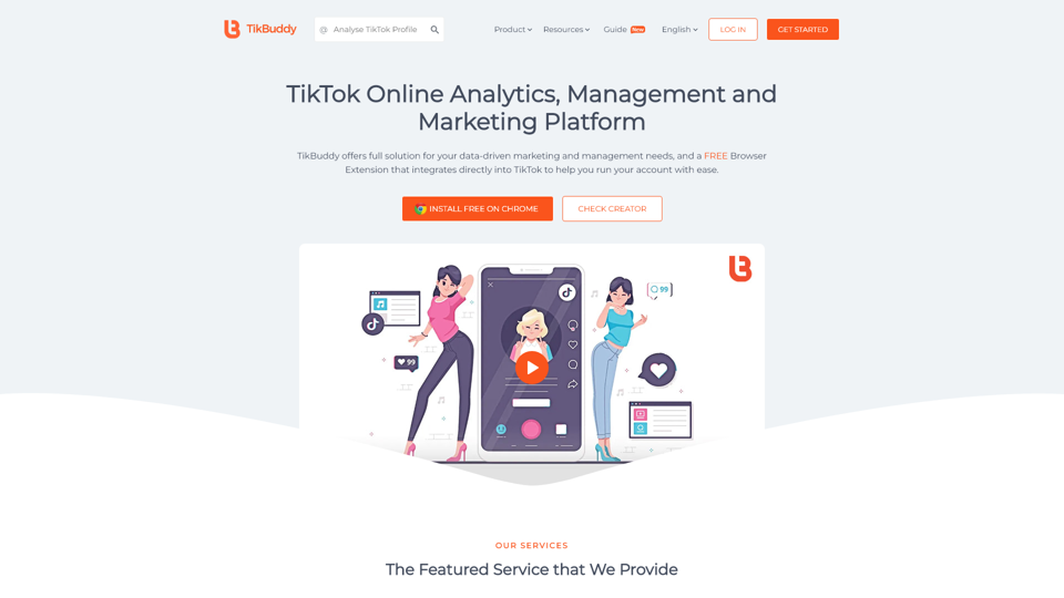 TikBuddy | La Principal Plataforma de Análisis y Estadísticas de TikTok, Gestión y Marketing de Influencers