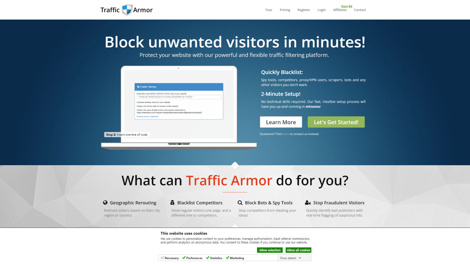 Traffic Armor - Visitor Filtering Platform