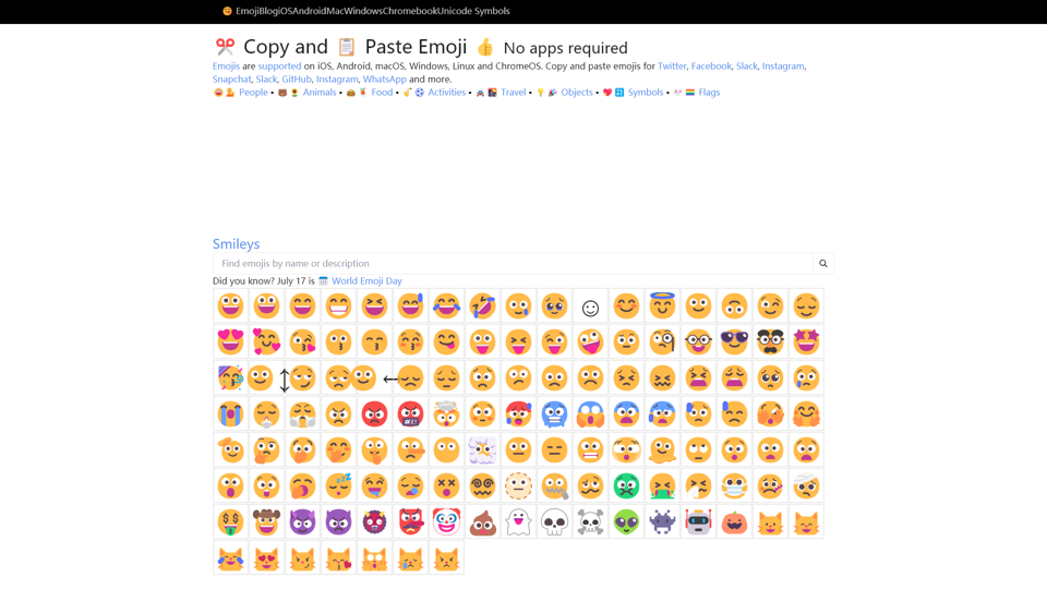 GetEmoji - Copy & Paste All Emojis From The Emoji Keyboard - No apps required